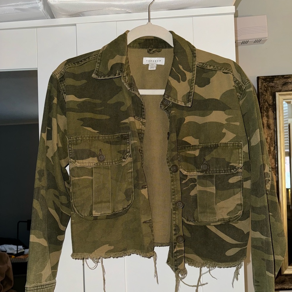 Topshop camo jacket